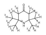 4-oxo-2,2,6,6-tetra(2H3)methyl-(3,3,5,5-(2H4),1-15N)piperidine结构式