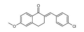 (2E)-2-(4-chlorobenzylidene)-6-methoxy-3,4-dihydronaphthalen-1(2H)-one结构式