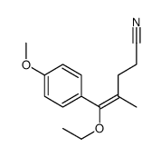 5-ethoxy-5-(4-methoxyphenyl)-4-methylpent-4-enenitrile Structure