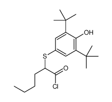 2-(3,5-ditert-butyl-4-hydroxyphenyl)sulfanylhexanoyl chloride结构式