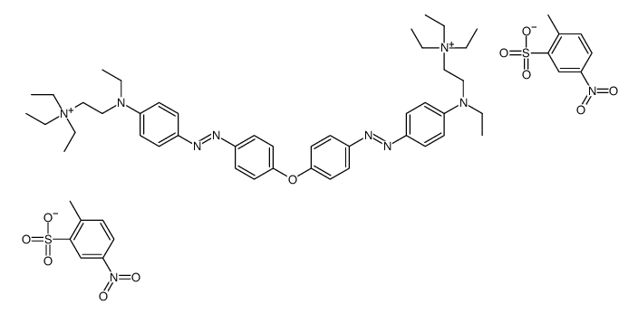 2,2'-[oxybis[p-phenyleneazo-p-phenylene(ethylimino)]]bis[tetraethylammonium] bis(4-nitrotoluene-2-sulphonate) structure