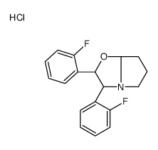 2,3-bis(2-fluorophenyl)-2,3,5,6,7,7a-hexahydropyrrolo[2,1-b][1,3]oxazole,hydrochloride结构式