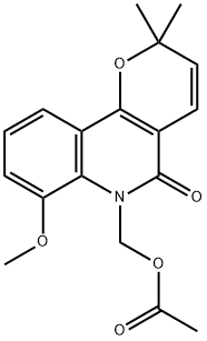 6-[(Acetyloxy)methyl]-5,6-dihydro-7-methoxy-2,2-dimethyl-2H-pyrano[3,2-c]quinolin-5-one picture