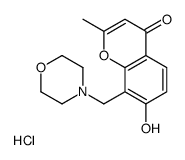 7-hydroxy-2-methyl-8-(morpholin-4-ium-4-ylmethyl)chromen-4-one,chloride Structure