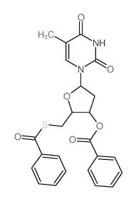 [2-(benzoylsulfanylmethyl)-5-(5-methyl-2,4-dioxo-pyrimidin-1-yl)oxolan-3-yl] benzoate Structure