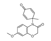 7-methoxy-4-(1-methyl-4-oxo-2,5-cyclohexadien-1-yl)-2H-1,4-benzoxazin-3(4H)-one结构式