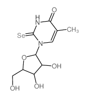 1-[3,4-dihydroxy-5-(hydroxymethyl)oxolan-2-yl]-2-λ1-selanyl-5-methylpyrimidin-4-one Structure