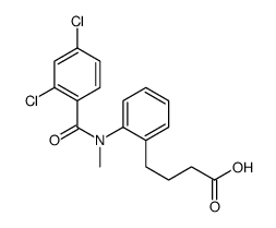 4-[2-[(2,4-dichlorobenzoyl)-methylamino]phenyl]butanoic acid Structure