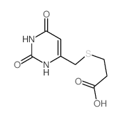 3-[(2,6-dioxo-3H-pyrimidin-4-yl)methylsulfanyl]propanoic acid Structure