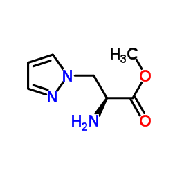 1H-Pyrazole-1-propanoicacid,alpha-amino-,methylester,(S)-(9CI) structure