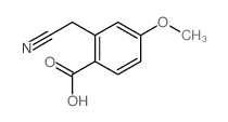 Benzoicacid, 2-(cyanomethyl)-4-methoxy-结构式