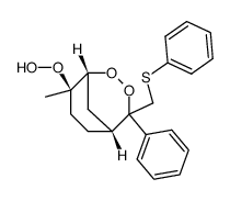 (1R,5R,8R)-8-hydroperoxy-8-methyl-4-phenyl-4-((phenylthio)methyl)-2,3-dioxabicyclo[3.3.1]nonane Structure