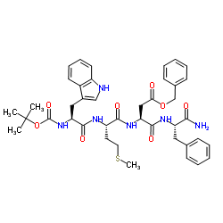 Boc-(Asp(OBzl)16)-Gastrin I (13-17) (human) Structure