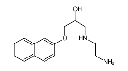 1-(2-aminoethylamino)-3-naphthalen-2-yloxypropan-2-ol结构式