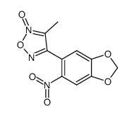 3-methyl-4-(4,5-methylendioxy-2-nitrophenyl)furoxan Structure