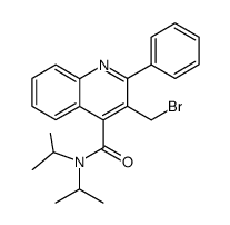 3-bromomethyl-2-phenylquinoline-4-carboxylic acid diisopropylamide结构式