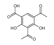 3,5-diacetyl-2,4-dihydroxy-benzoic acid Structure