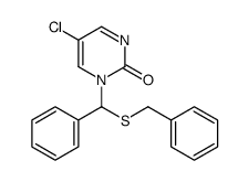 1-[benzylsulfanyl(phenyl)methyl]-5-chloropyrimidin-2-one Structure