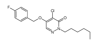 4-chloro-5-[(4-fluorophenyl)methoxy]-2-hexylpyridazin-3-one结构式