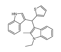 1-ethyl-3-[1H-indol-3-yl(thiophen-2-yl)methyl]-2-methylindole结构式