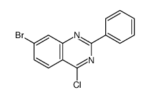 7-溴-4-氯-2-苯基-喹唑啉结构式