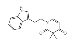 1-[2-(1H-indol-3-yl)ethyl]-3,3-dimethylpyridine-2,4-dione结构式