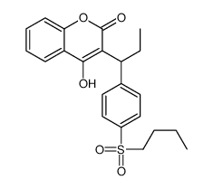 3-[1-(4-butylsulfonylphenyl)propyl]-4-hydroxychromen-2-one Structure