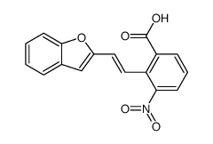 (E)-2-(2-(BENZOFURAN-2-YL)VINYL)-3-NITROBENZOIC ACID结构式