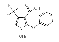 1-methyl-5-phenoxy-3-(trifluoromethyl)pyrazole-4-carboxylic acid structure