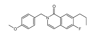 6-fluoro-2-[(4-methoxyphenyl)methyl]-7-propylisoquinolin-1-one结构式