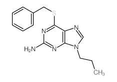 9H-Purin-2-amine,6-[(phenylmethyl)thio]-9-propyl- Structure