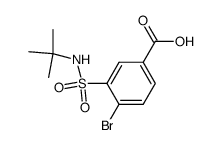 4-bromo-3-tert-butylsulfamoyl-benzoic acid结构式