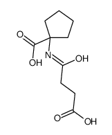 1-(3-carboxypropanoylamino)cyclopentane-1-carboxylic acid结构式