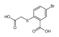 5-bromo-2-carboxymethylsulfanyl-benzoic acid结构式