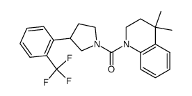 (4,4-Dimethyl-3,4-dihydro-2H-quinolin-1-yl)[3-(2-(trifluoromethyl)phenyl)pyrrolidin-1-yl]methanone Structure