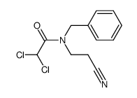 N-benzyl-N-dichloroacetyl-β-alanine nitrile结构式