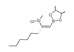 ClSiMe2C(n-C6H13)CHB(pinacolato)结构式