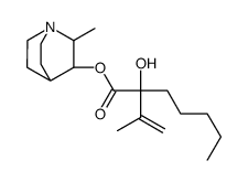 (2-methyl-1-azabicyclo[2.2.2]octan-3-yl) 2-hydroxy-2-prop-1-en-2-ylheptanoate结构式