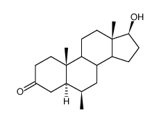 17β-Hydroxy-3-oxo-6β-methyl-5α-androstan结构式