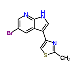 1H-Pyrrolo[2,3-b]pyridine, 5-bromo-3-(2-Methyl-4-thiazolyl)- Structure