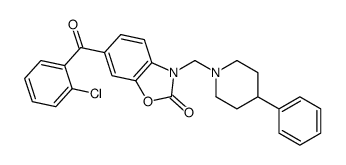 6-(2-chlorobenzoyl)-3-[(4-phenylpiperidin-1-yl)methyl]-1,3-benzoxazol-2-one结构式