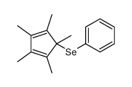 (1,2,3,4,5-pentamethylcyclopenta-2,4-dien-1-yl)selanylbenzene结构式