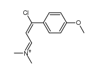 (E)-N-(3-chloro-3-(4-methoxyphenyl)allylidene)-N-methylmethanaminium Structure