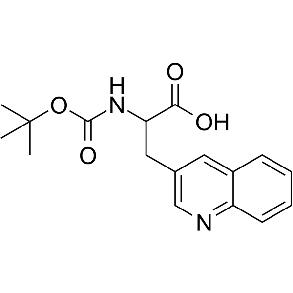 Boc-3-(3-喹啉基)-DL-Ala-OH结构式