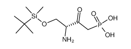 [(R)-3-Amino-4-(tert-butyl-dimethyl-silanyloxy)-2-oxo-butyl]-phosphonic acid Structure