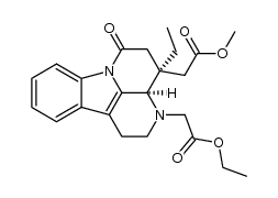 ethyl 2-((3aR,4S)-4-ethyl-4-(2-methoxy-2-oxoethyl)-6-oxo-3a,4,5,6-tetrahydro-1H-indolo[3,2,1-de][1,5]naphthyridin-3(2H)-yl)acetate结构式