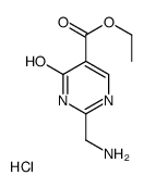 ethyl 2-(aminomethyl)-6-oxo-1H-pyrimidine-5-carboxylate,hydrochloride结构式