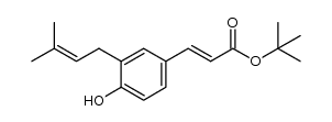 tert-butyl (E)-3-[4-hydroxy-3-(3-methylbut-2-enyl)phenyl]acrylate Structure