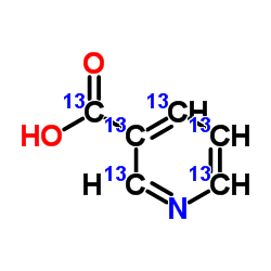 3-(13C5,2H4)Pyridine(13C)carboxylic acid Structure