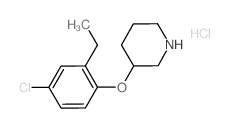 3-(4-Chloro-2-ethylphenoxy)piperidine hydrochloride Structure